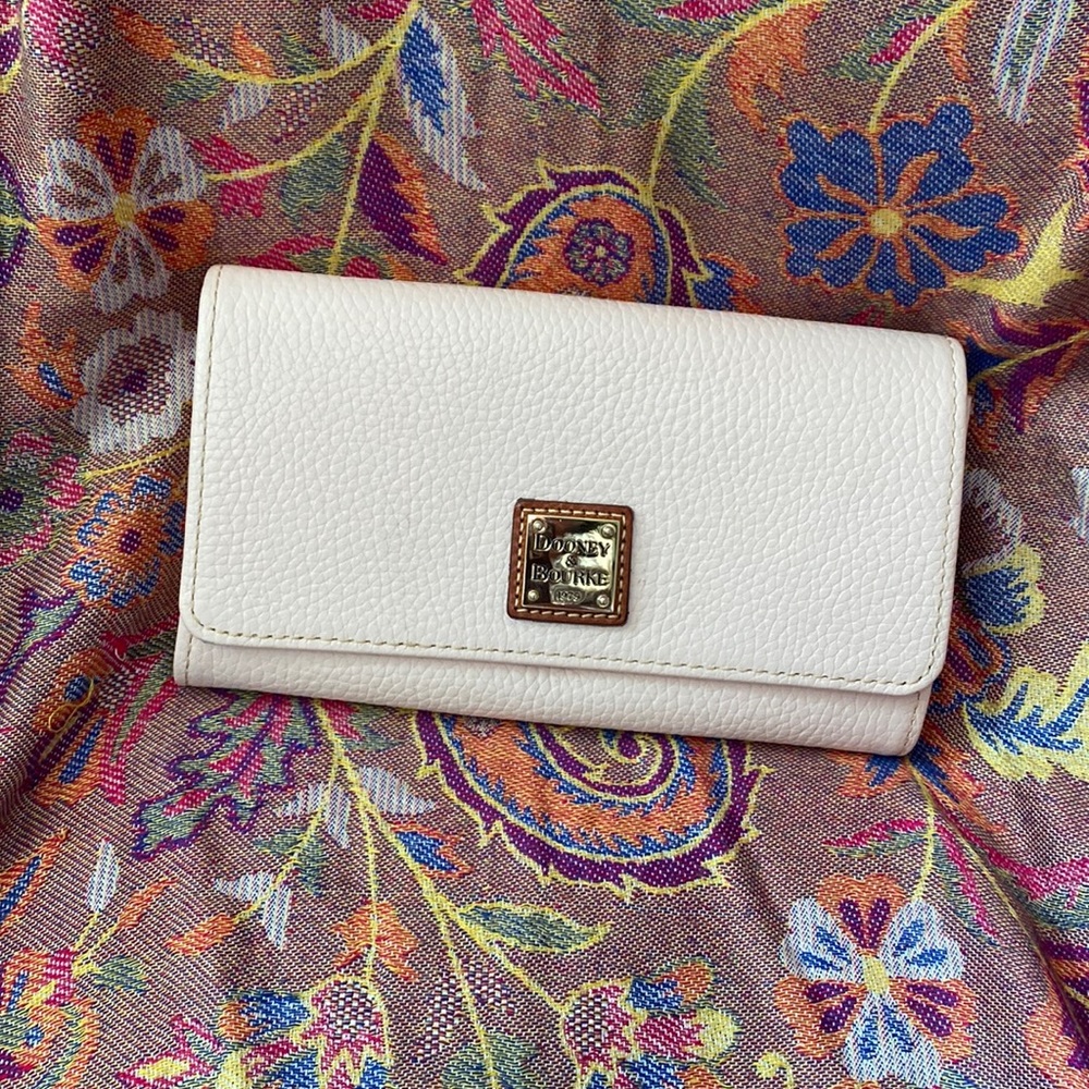 Dooney & Bourke Pink and Money Red wallet clutch